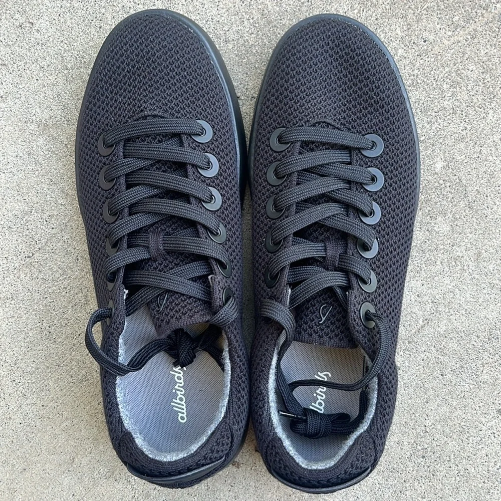 ALLBIRDS Tree Piper Sneakers in Black NWOB Size 10